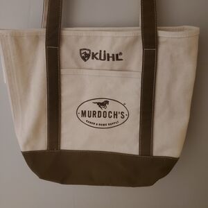 KUHL Murdochs Colaborative  Canvas Tote Bag Brown & Cream